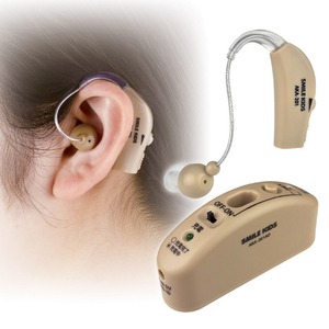 充電式 耳かけ集音器 【左右両耳対応】 耳かけタイプ 音量調整ダイヤル付き