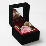 メッセージ・プリザーブド★プチローザ(黒色BOX)★