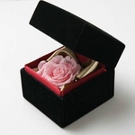メッセージ・プリザーブド★プチローザ(黒色BOX)★