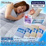 旭化成せんいPaircool（R）素材使用 接触冷感ひんやりタッチケット セミダブル ライトブラウン