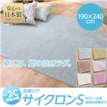 接触冷感-2℃ 涼感ラグ サイクロンS（防ダニ・抗菌・接触冷感機能付） 190×240cm ミント