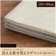 mofua マイクロファイバーフランネル 着せ替えラグマット専用マット(中身・低反発ウレタン) 130×190cm