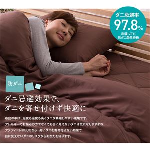 抗菌防臭・防ダニ・吸汗速乾わた使用三層ボリューム敷布団 シングルロング ブラウン