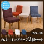 カバーリングチェア2脚セット(カバー付)  アイボリー