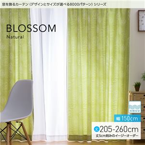 窓を飾るカーテン（デザインとサイズが選べる8000パターン）ナチュラル BLOSSOM（ブロッサム） 遮光2級 形態安定 （MZ） 幅150cm×丈205cm（2枚組） ピンク - 拡大画像