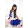コスプレ バニエ入りブルーのセーラー服 女子制服 学生服_0