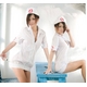 コスプレ 白のナース服 キャップ付看護婦のコスチューム