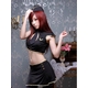 コスプレ 婦警*キャップ付ミニスカートの警官さんコスチューム 黒 - 縮小画像1
