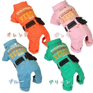 犬服 FIREDEPT レスキューつなぎ ピンク 3Lサイズ