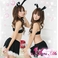 コスプレ 2011新作 セクシーブラックバニーガール3点セット_0