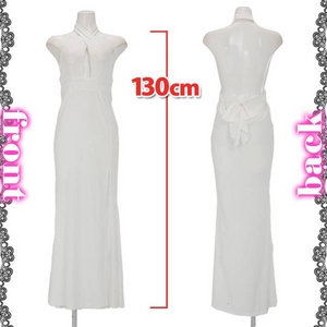 極上のイイ女★クロスホルターセクシーロングドレス - 拡大画像