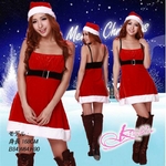 【X'mas】可愛いファーの帽子付クリスマス衣装・サンタさん