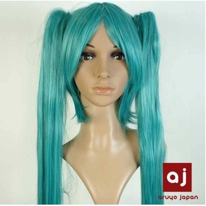 耐熱高級繊維 コスプレに欠かせないカラーウィッグ COSPLAY T グリーン
