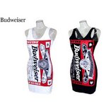 Budweiser　バドガールクルーネックワンピース【L】ホワイト