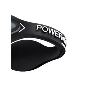 【日本正規品】POWER BALANCE（パワーバランス） シリコン・ブレスレット（ブラック/ホワイト Mサイズ)