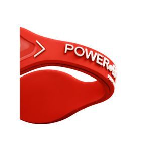 【日本正規品】POWER BALANCE（パワーバランス） シリコン・ブレスレット（レッド/ホワイト Mサイズ)