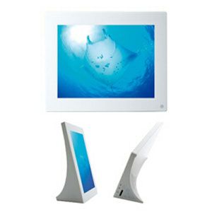 ENTIS 8インチ液晶搭載 デジタルフォトフレーム（ホワイト） [ EN-SLIM800WH（ENTIS） ]の画像1