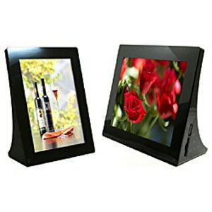 ENTIS 8インチ液晶搭載 デジタルフォトフレーム（ブラック） [ EN-SLIM800BK（ENTIS） ]の画像1