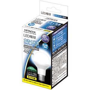 HITACHI（日立） LED電球（全光束:480lm/昼光色相当） ミニクリプトン電球形 LDA7DE17の画像1