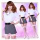 コスプレ　半袖ブラウス＆ベルトのOL制服/教師コスプレ（3点）婦人警官