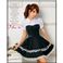 コスプレ セクシーミニスカメイドコスチューム4点セット/コスプレ_1