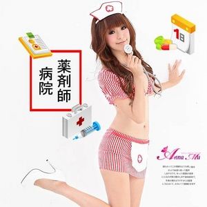 コスプレ セクシーキュートなミニスカナースさんコスプレ4点セット コスプレ セクシーキュートなミニスカナースさんコスプレ4点セット
