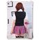 コスプレ 学生服 ネクタイ付スクール女子制服・コスプレ（4点入り）チェリーピンクチェック_3