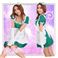 コスプレ 緑 グローブ＆エプロン付アキバ系メイド服_0