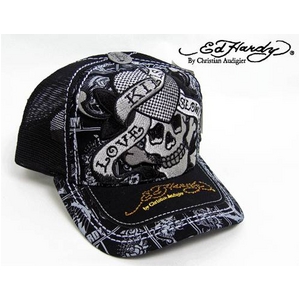 【新作】ed hardy(エドハーディー キャップ)/LOVE KILL SLOWLY【ロゴ-ラインストーン】
