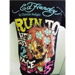 エドハーディー Tシャツ メンズ　【ED HARDY】1DP SS PHRASE TEE ゴースト/ストーン付き/ ブラック