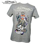 ed hardy（エドハーディー） メンズTシャツ S S TEE NEW YORK CITY HEATHER GRAY M