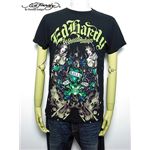 ed hardy（エドハーディー） メンズTシャツ DOUBLE LOVE BLACK【A9DBAAQK】 M