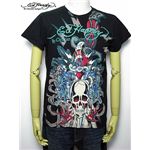 ed hardy（エドハーディー） メンズTシャツ Skull Dagger & Blue Tigers Black S