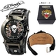 ed hardy（エドハーディー） 腕時計 メンズ/レディース スカル＆ドラゴン【HU-AC0128】ブラック 