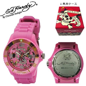 ed hardy（エドハーディー） 腕時計 メンズ/レディース【MH-MA0786】ピンク