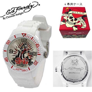 ed hardy（エドハーディー） 腕時計 メンズ/レディース【MH-PR0360】ホワイト