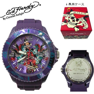 ed hardy（エドハーディー） 腕時計 メンズ/レディース【MH-WH0576】パープル