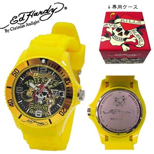 ed hardy（エドハーディー） 腕時計 メンズ/レディース【MH-PS0788】イエロー