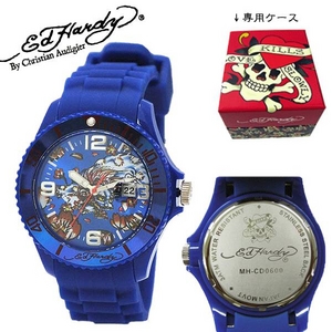ed hardy（エドハーディー） 腕時計 メンズ/レディース【MH-CD0600】ブルー - 拡大画像