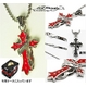 Ed Hardy(エドハーディー) アクセサリー ステンレスネックレス リボン&クロス EHP39SS レッド