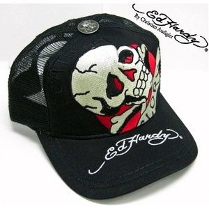 Ed Hardy（エドハーディー） キャップ BASIC CAP/SKULL GLORY スカル グローリ/ 刺繍　ベーシック　/ブラック【A1N0AAMD】 