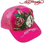 Ed Hardy（エドハーディー） キャップ ED HARDY BASIC CAP/ SKULL AS YOU WILL BE＆ROSES スカル ローズ/ HOTPINK【R1P0AU70】