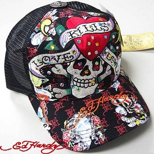 Ed Hardy（エドハーディー） キャップ LOVE KILLS SLOWLY ラブキル ラインストーン付/BLACK【C53CLS052】