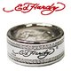 ED HARDY（エドハーディー）リング  ED HARDY LOGO BAND STAINLESS STEEL キュービックジルコニアRING ロゴ/ EHRSSCZ0016/#9/18 - 縮小画像1