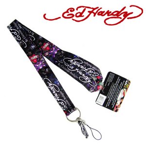 エドハーディー ストラップ 携帯 ネックストラップ ED HARDY LKS LANYARD ラブキル 