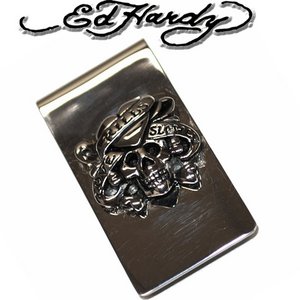 Ed Hardy（エドハーディー） アクセサリー マネークリップ Love Kills Slowly Money Clip ラブキルスローリー EHMC01SS