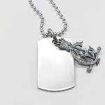 Christian Audigier クリスチャンオードジェー ネックレス ペンダント Dang Ling LOGO-CZ ドッグタグ 【P021】