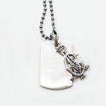 Christian Audigier クリスチャンオードジェー ネックレス ペンダント Dang Ling LOGO-CZ ドッグタグ 【P022】