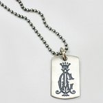 Christian Audigier クリスチャンオードジェー ネックレス ペンダント LOGO DOGTAG ロゴ ドッグタグ 【P024】