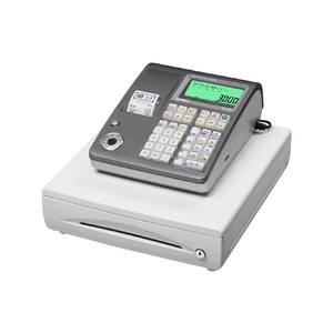 カシオ レジスター TE-300 シルバー【ロールペーパー10巻、PC接続ケーブルパターンBセット】